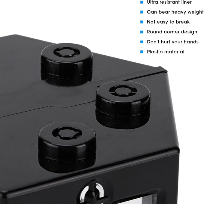 Zerodis Betta Aquarium Starter Kits, Small Aquarium Fish No Clean Corners Crystal-Clear for Fish-Loving Kids Betta Lovers for Home Office Decoration(Black)