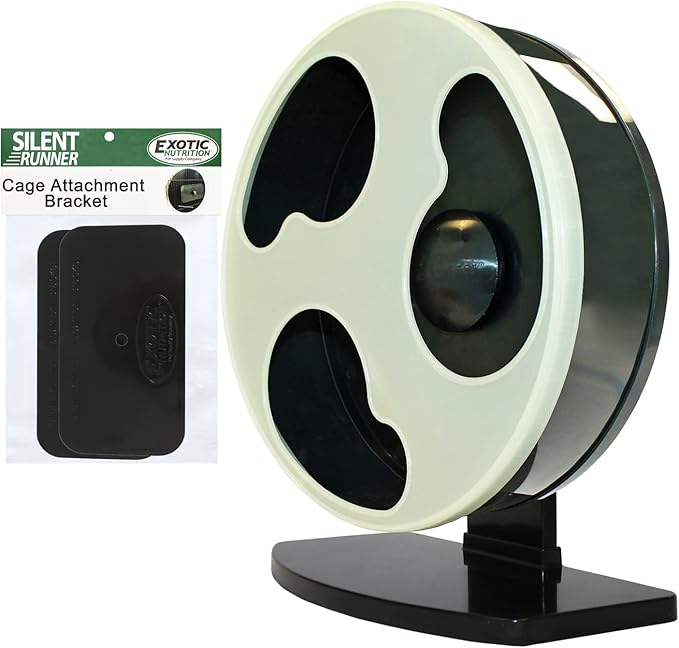 Silent Runner Glow Wheel - 12" Regular - Exercise Wheel + Cage Attachment - Silent, Fast, Durable Exercise Wheel - Sugar Gliders, Hamsters, Female Rats, Mice & Small Pets
