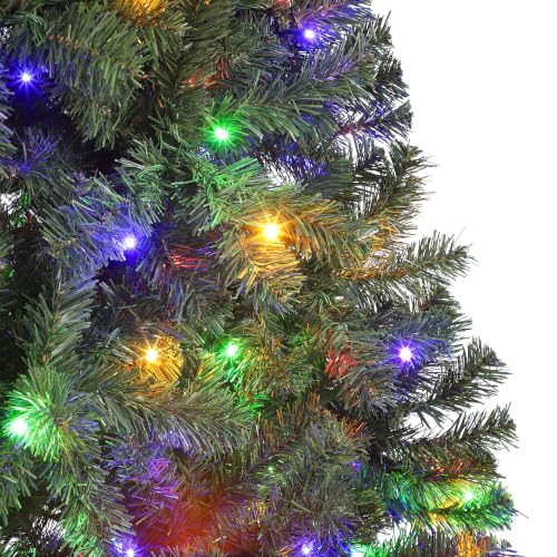 10ft Prelit Fraser Fir Wide Artificial Christmas Tree with RGBW Light