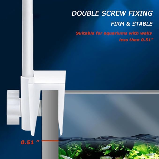 LED Aquarium Light Full Spectrum Clip Fish Tank Light Double Swing Arm Suitable for 5-20 Gal Tank