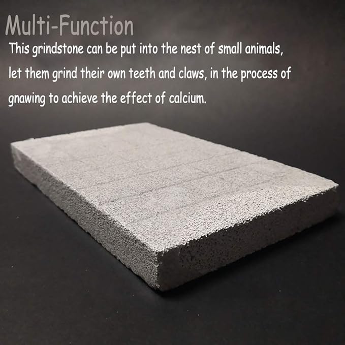 Hamiledyi Rabbit Scratch Foot Pads Bunny Grinding Claw Pad 1 PCS Natural Small Animal Hamster Lava Stone for Teeth Grinding Rabbit Scratching pad Chew Toy for Guinea Pig Rat Gerbil Chinchilla Hedgehog
