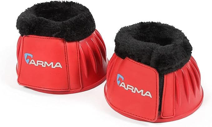 Shires ARMA Fleece Trim Bell Boot (Grey, Full)