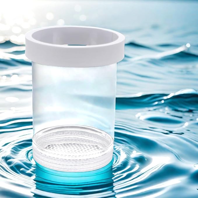 2 Pack Floating Hatching Box Acrylic Suspended Fish Tank Isolation Box Breeding Box Fish Egg Isolation Net Incubation Box (L-Fine Mesh and M-Coarse Mesh)