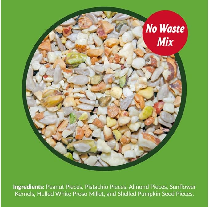 Lyric Fine Tunes Wild Bird Seed, No Waste Bird Food Mix, 5 lb. Bag. See the attached screenshot and the variated size for a consistent and positive customer experience.
