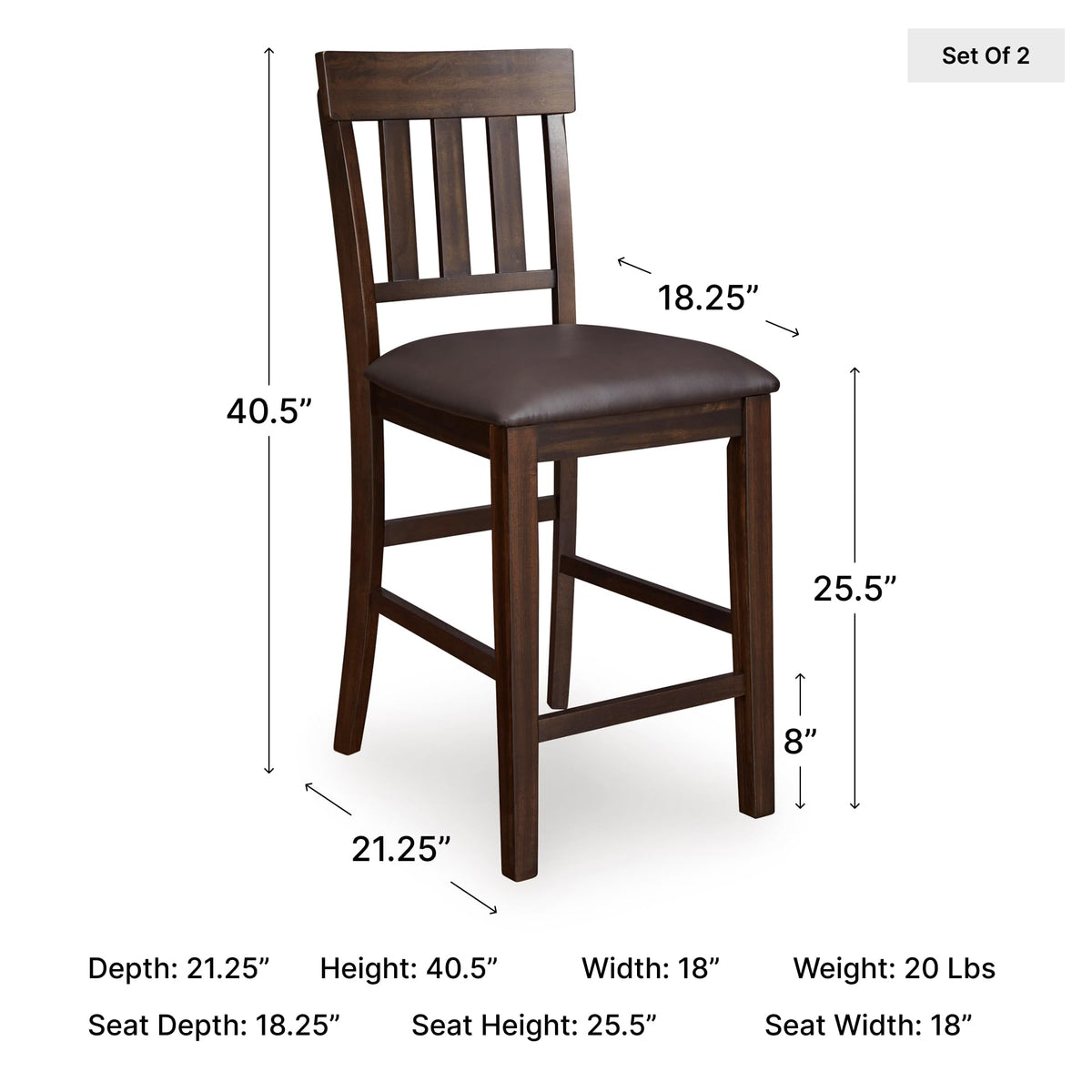 Haddigan Counter Height Bar Stool (2 Count)