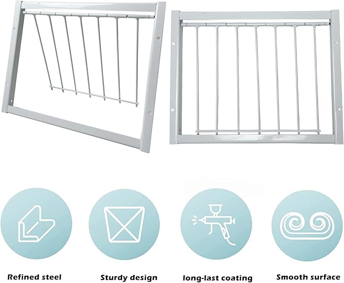 Pigeon Trap Loft Door with Steel Frame, Rust Resistant Bird Cage House Door for Racing Pigeons, Supplies (12in/ 30cm)
