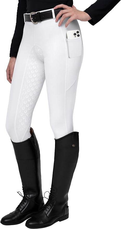 FitsT4 Sports Women's Full Seat Riding Tights Active Silicon Grip Horse Riding Tights Equestrian Breeches