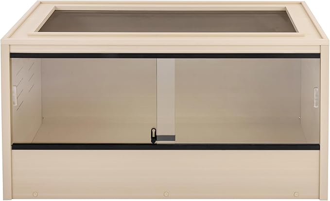 New Age Pet ECOFLEX Two Large Reptile Enclosures with Matching Stacker Combo Set in Maple