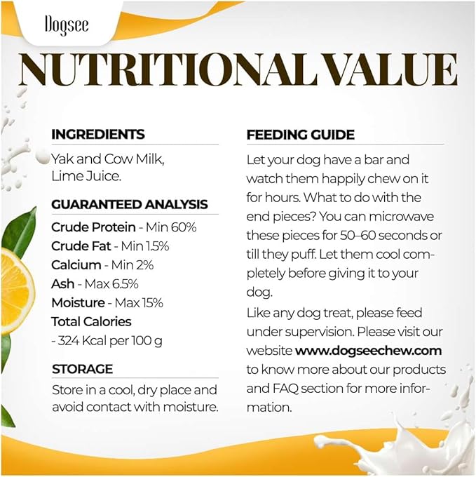 Dogsee Original Himalayan Yak Cheese Dog Chews XL - 6 Chews | Dog Treats Rawhide Free | Fight Plaque & Tartar | All Natural Long Lasting | Odourless and Great for Cleaning Teeth