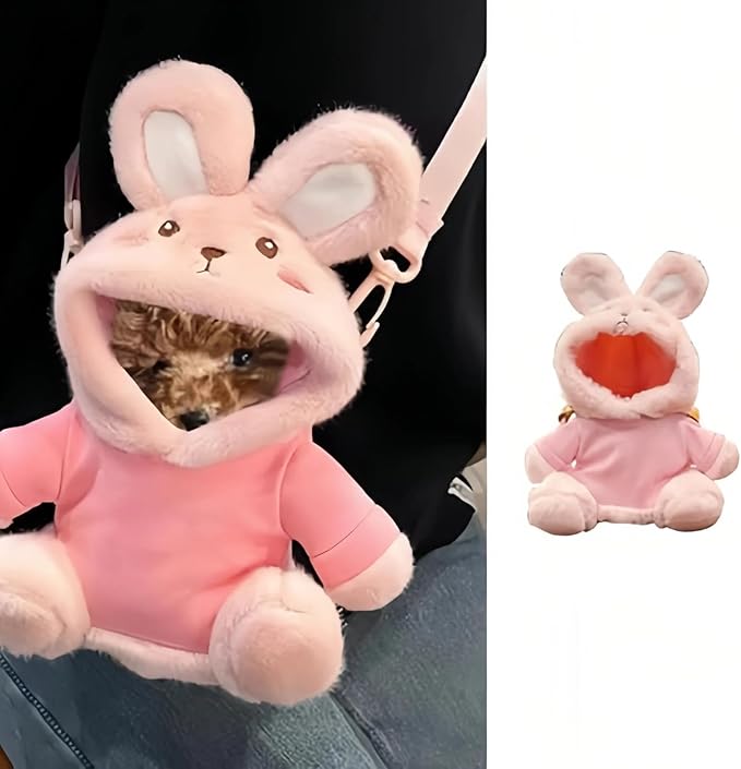 Tiny Puppy Carrier Chest Sling - Extra Small Body Carrier for Up to 4lbs Puppies Kittens, Cute Pack Pouch for Mini Yorkies Teacup Hands-Free Portable Pet Harness for Girls Boys (2lb Medium Pink)