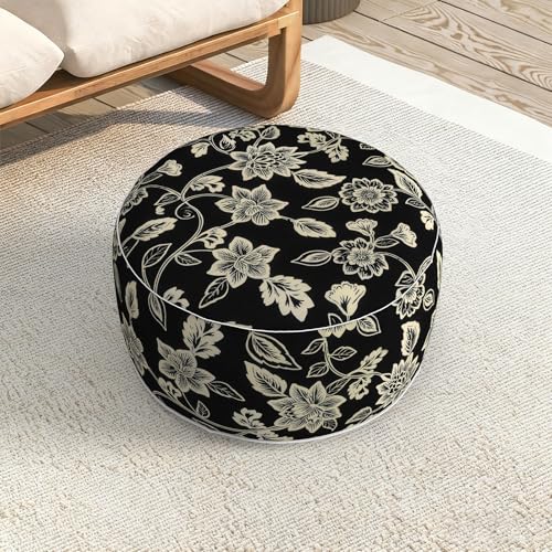 Indoor Outdoor Large Inflatable Ottoman Pouf D31 x H14 Inch