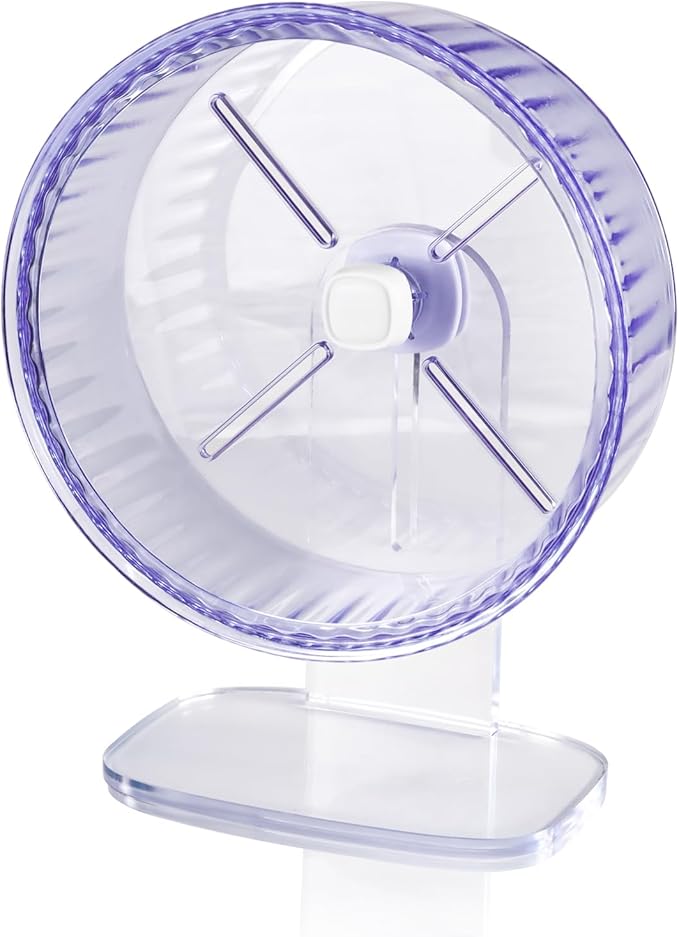 9In Hamster Wheel, Adjustable Chinchilla Wheel, Silent Spinner for Dwarf Syrian Gerbils Mice and Other Small Size Pets (9 Inch, Purple)