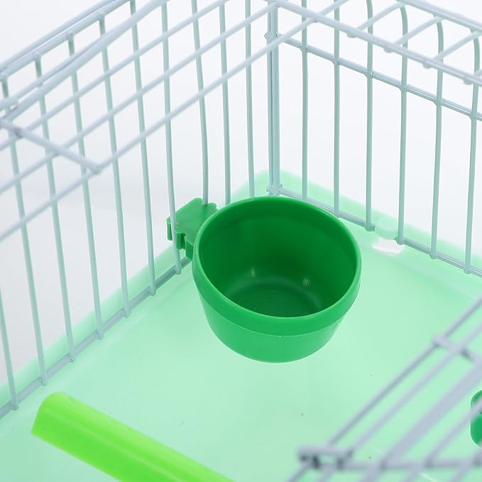 BESPORTBLE Portable Bird Travel Carrier Cage with Perch Food Box Waterer Transparent Bird Parrot Carrier Hamster cage