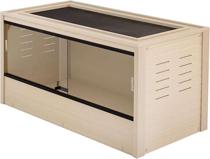 New Age Pet ECOFLEX Two Large Reptile Enclosures with Matching Stacker Combo Set in Maple