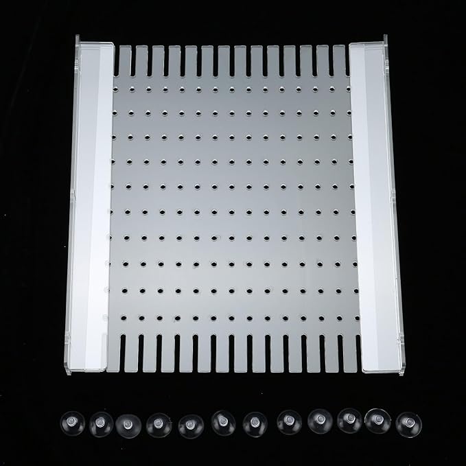 Aquarium Divider Clear 10/15/20 Gallon Fish Tank Divider with Suction Cups (15/20 Gallon)