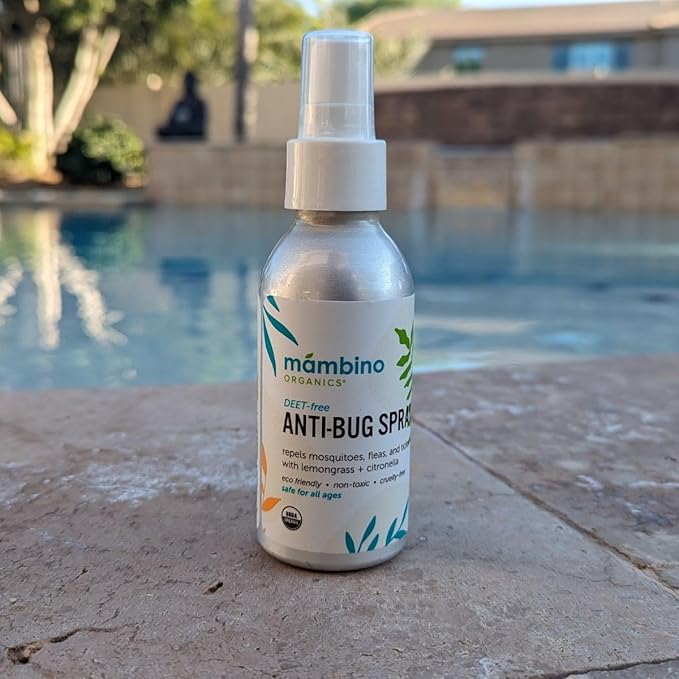 Mambino Organics Outdoor Set - Anti-Bug Mosquito Repellent Spray, Soothing Stick – All Natural, DEET-Free, Citronella Insect Repellant – 4 Fluid Ounces