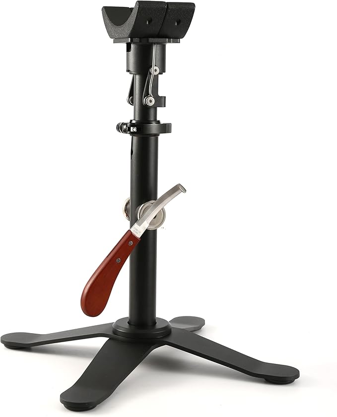 Horse Hoof Stand, 2-in-1 Farrier Hoof Stand with Adjustable Height, Interchangeable Cradle & Post Support for Front & Hind Legs, Metal Body Construction Hoofjack