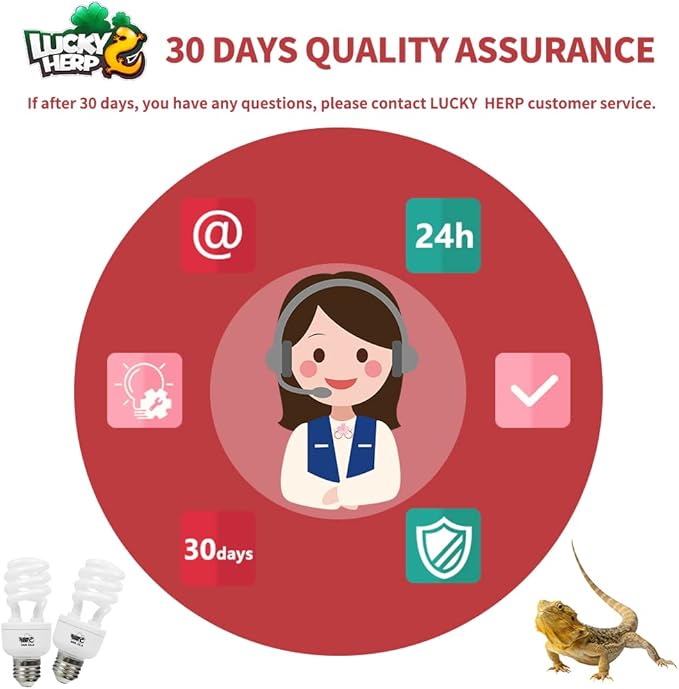 LUCKY HERP 13W UVB 15.0 Intense UVA UVB Compact Flouorescent Lamp Desert Terrarium Light Bulb for Reptile and Amphibian