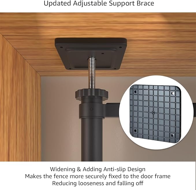 unipaws 75" High Extra Tall Cat Gate, Auto Closing and No Drilling Safety Gate for Doorway Hallway Stairs, Cat Dog Proof, Fit for 35"-38" Wide Opening, Indoor Use, Black