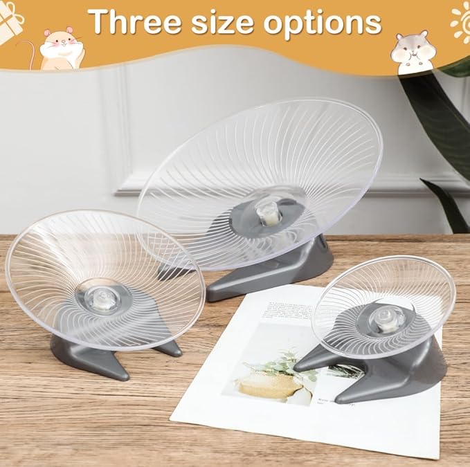 Hamster Flying Saucer Silent Running Exercise Wheel for Hamsters, Gerbils, Mice,Hedgehog and Other Small Pets Silent Running Wheel Hamster,Medium