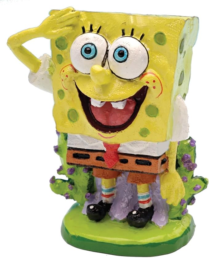 PennPlax Spongebob 7-Piece Officially Licensed Aquarium Ornament Set – Great for Saltwater and Freshwater Fish Tanks – Mini 2" Aquarium Decorations