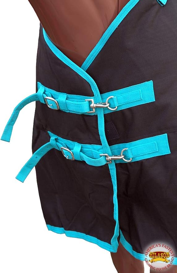 HILASON 1200D Winter Waterproof Poly Horse Blanket Belly Wrap | Turnout Blankets for Horses