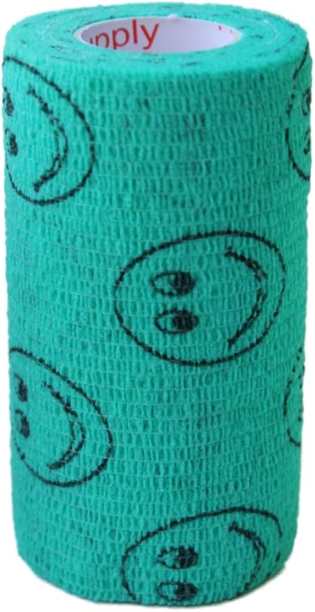 Prairie Horse Supply 3 Inch Vet Wrap Tape Bulk (Assorted Patterns) (Pack of 6) Self Adhesive Adherent Adhering Flex Bandage Grip Roll Dog Cat