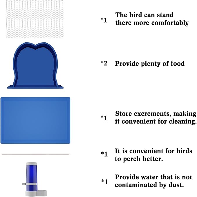 Pet Iron Bird Cage for Small Birds, Large Size 20 Inch for Parrots, Rutin Chicken, Hamster, Parakeet, Cockatiel, Lovebird, Parrotlet (2PCS)