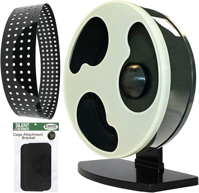 Silent Runner Glow Wheel - 12" Regular - Exercise Wheel (Wheel + Autoclean Track + Cage Attachment)