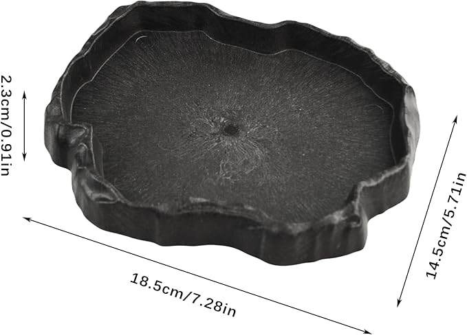 Reptile Water Dish, Reptile Feeding Dish Corner Bowl Breadworm Feeding Food Bowl, Terrarium Decor Bowls for Bearded Dragon Lizard Frog Leopard Gecko Tortoise Hermit Crab Chameleon (Middle)
