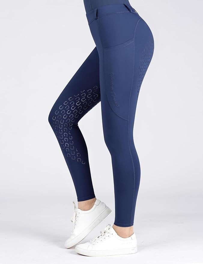 Harrison Howard Women's Horse Riding Pants Double Pocket Silicone Full-Seat Breeches Equestrian Breeches