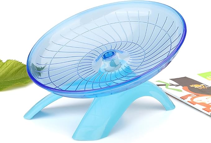 7 Inch Silent Hamster Wheel - UFO Exercise Wheel for Small Animals (Blue, Ultra Quiet & Safe)