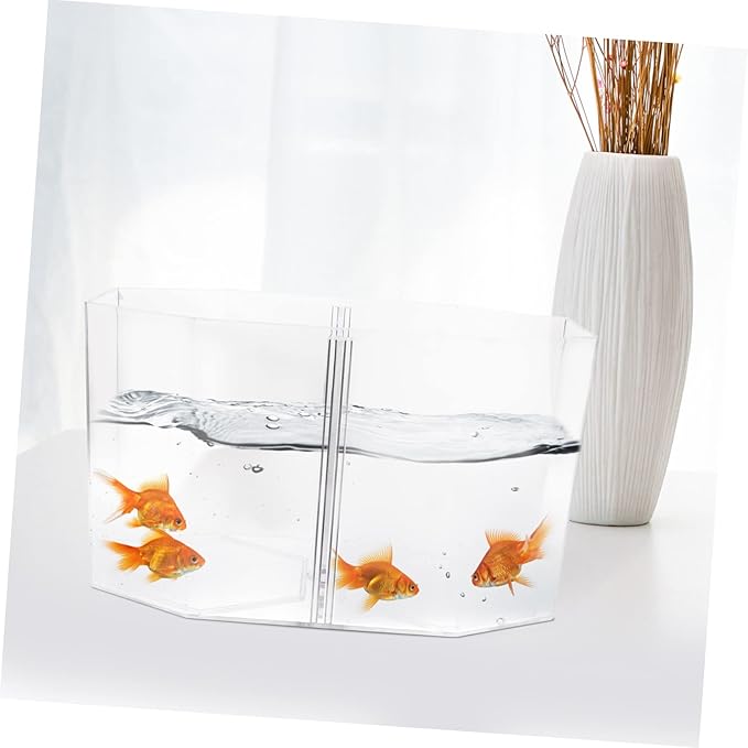 Fish Separation Box Dual Compartment Betta Breeding Tank Removable Divider High Aquarium Isolation Box for Safe Fish Hatching and Spawning