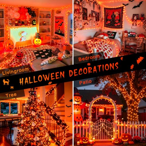 1000 LED Orange Halloween String Lights Outdoor Indoor Plug in (272 Foot)