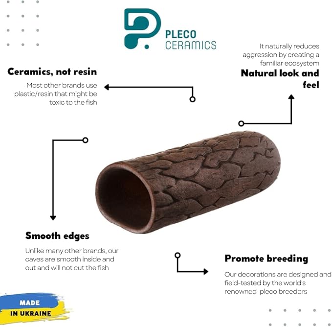 Plecoceramics Aquarium pleco breeding cave Fish Tank Decorations Small Size (4 pcs)