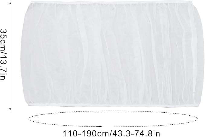 Fengek 2 Pcs Adjustable Bird Cage Cover & Seed Catcher Net - Stretchy Bird Cage Accessories for Night Cover & Seed Guard (White)