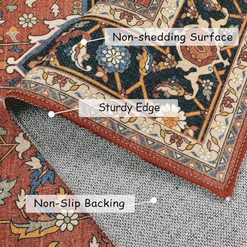 Ultra Thin Washable 8x10 Area Rugs for Living Room