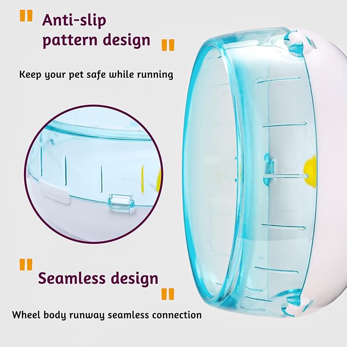 6.9 Inch Silent Hamster Exercise Wheel, Mount on Cage, for Dwarf Hamster, Pet Mouse
