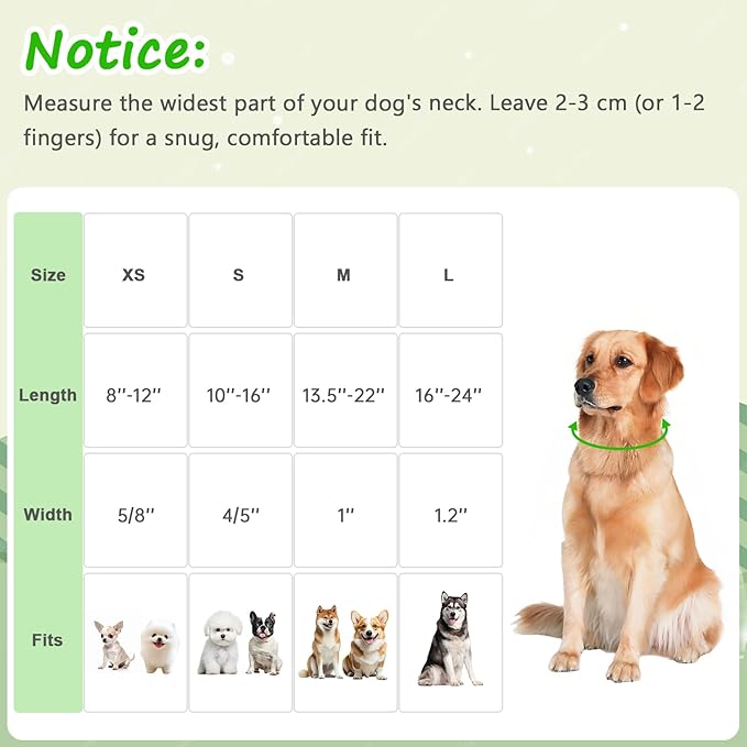 Dinosaur Dog Collar，Green with Multicolor Dino Pattern Handmade Cotton Collar for Small Medium Large Dogs, Adjustable & Comfortable Puppy Collar for Daily Walks, Park Adventures or Photos-L