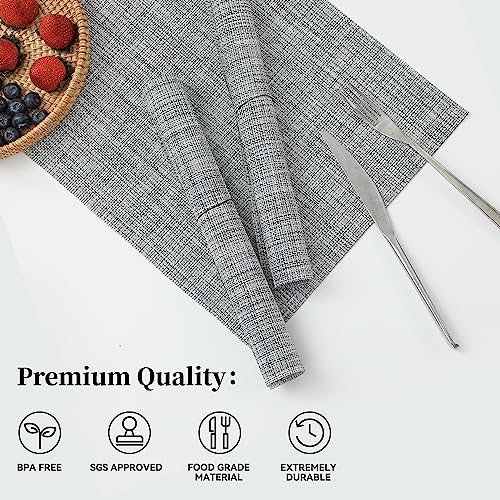 Linen Grey Placemats Set of 12 (12 Count)