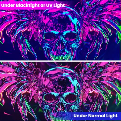 Blacklight Halloween Tapestry Horror Moon Night Scary Cemetery Pumpkin Lantern Halloween Tapestry Wall Hanging Skull Horror Poster Banners for Bedroom Livingroom