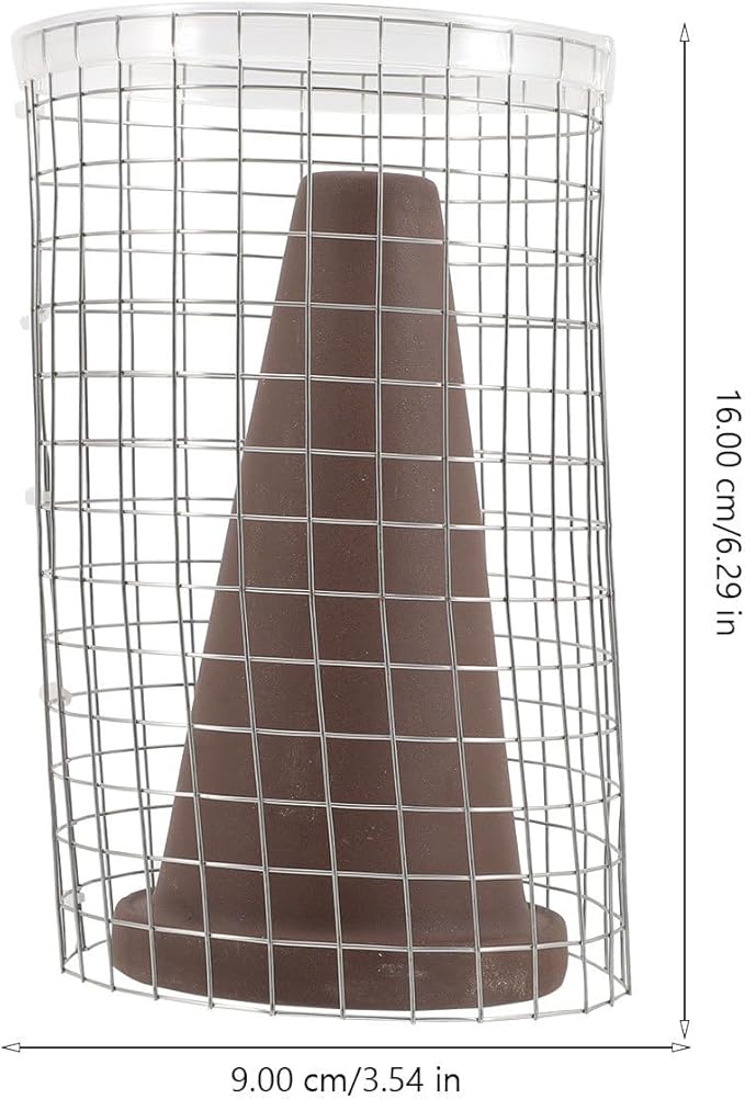 BESPORTBLE Fish Breeding Cones Cave: Shrimp Breeding Bucket - Ceramic Fishing Spawning Cone - Small Spawning Bucket with Grid for Discus Fish Shrimp, 16x9cm