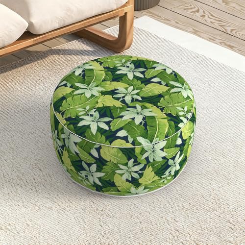 Indoor Outdoor Large Inflatable Ottoman Pouf D31 x H14 Inch