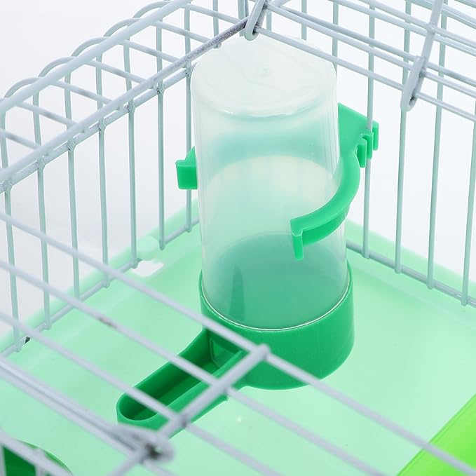 Kisangel Portable Bird Cage Water Dispenser and Food Box Spacious Travel Carrier for Parrots and Birds Lightweight Design for and Outdoor Adventures