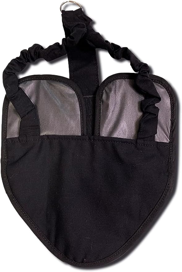 Hen Holster Bird Diaper, Wrap Around - for Hens, Roosters, Ducks, Leak-Proof Design, Comfortable Fleece Strap Bird Harness with Sewn-in Liner, Secure Hook and Loop Closure - Large, Black