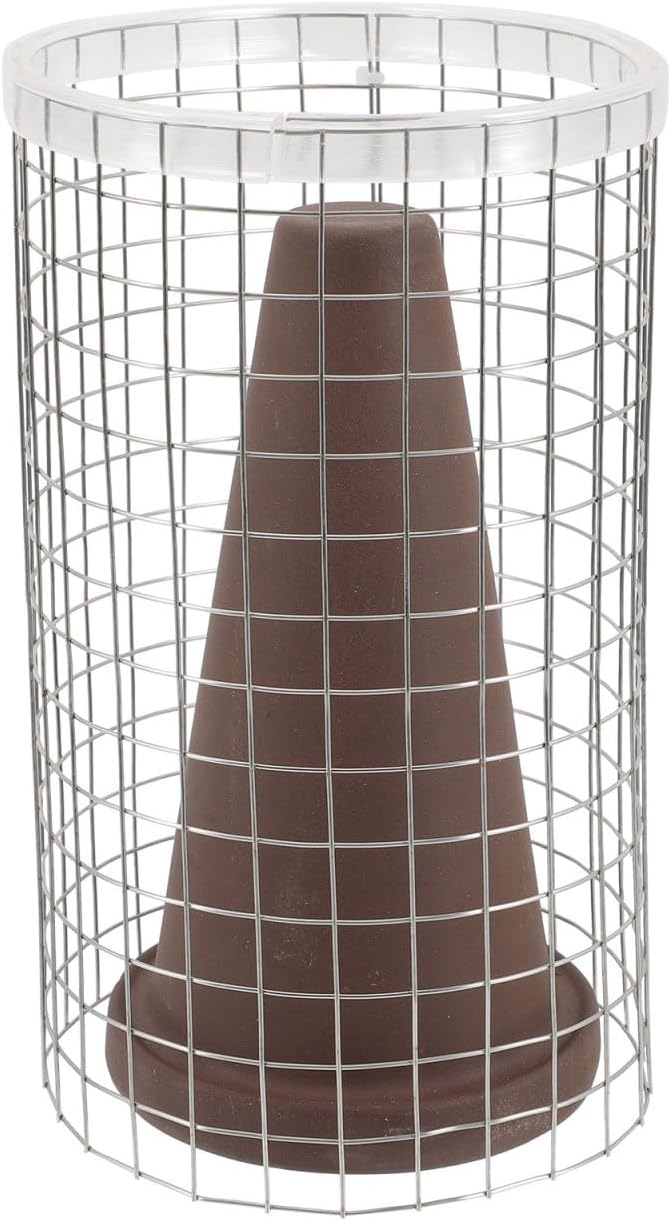 BESPORTBLE Fish Breeding Cones Cave: Shrimp Breeding Bucket - Ceramic Fishing Spawning Cone - Small Spawning Bucket with Grid for Discus Fish Shrimp, 16x9cm