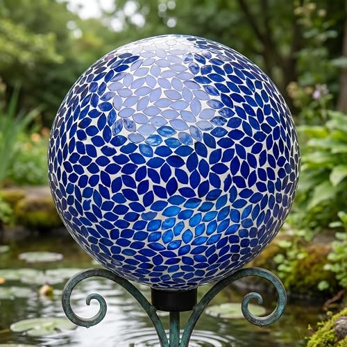 Sunnydaze 10" Mosaic Glass Gazing Ball for Garden