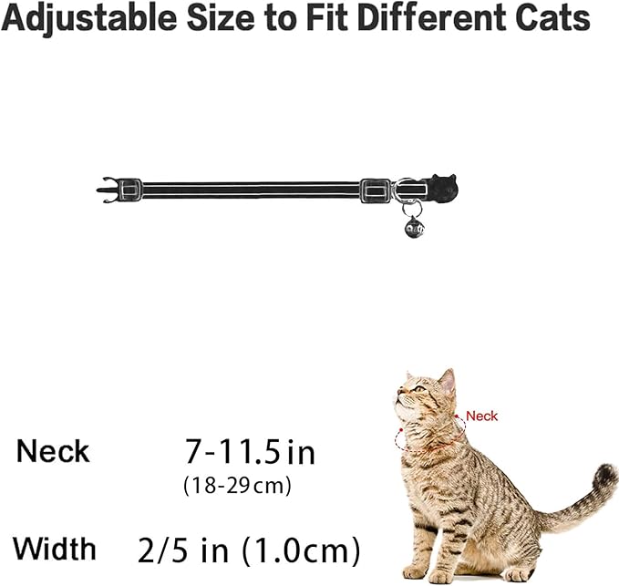 Breakaway Cat Collar with Airtag Holder,Kitten Collar with Apple Air Tag Holder and Bell for Girl Boy Cats, 0.4 Inches in Width and Lightweight. (Blue Flower)