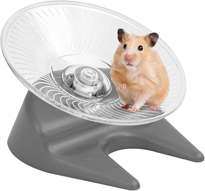 Hamster Flying Saucer Silent Running Exercise Wheel for Hamsters, Gerbils, Mice,Hedgehog and Other Small Pets Silent Running Wheel Hamster,Medium