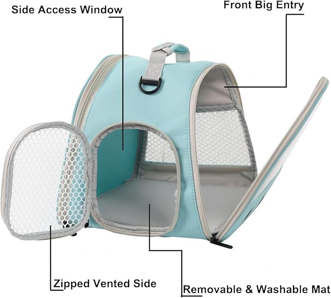 Bearded Dragon Travel Carrier with Absorbent Pad Set, Pee Pad with Leak-Proof Quick-Dry Design for Guinea Pig,Portable Guinea Pig Bag for Sugar Glider,Hedgehog,Rat,Bunny,Rat,Outdoor Used